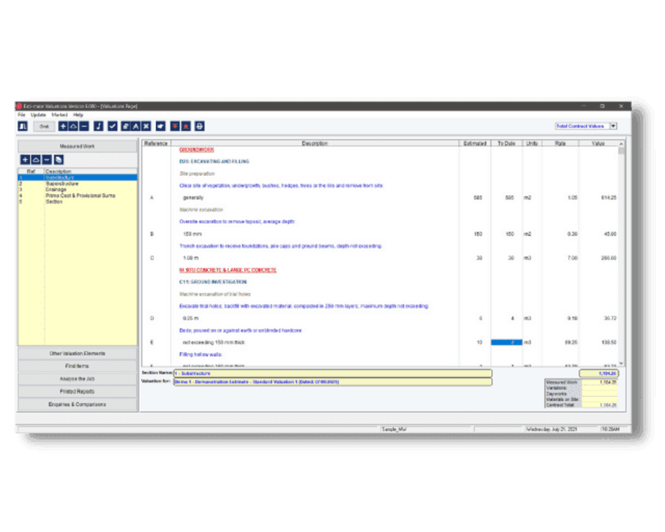 Construction estimating software 17